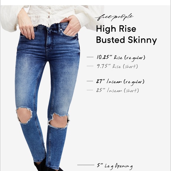 Free People Busted Knee Skinny Jeans - Picture 3 of 3